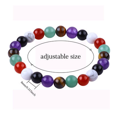 Handgemaakte Elastiek Kristal Edelsteen Perlen Angst Healing Armband
