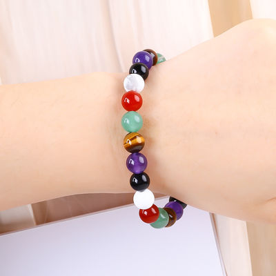 Handgemaakte Elastiek Kristal Edelsteen Perlen Angst Healing Armband