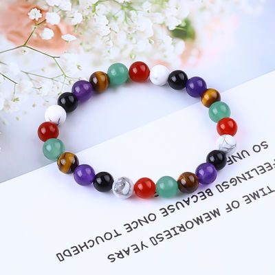 Handgemaakte Elastiek Kristal Edelsteen Perlen Angst Healing Armband