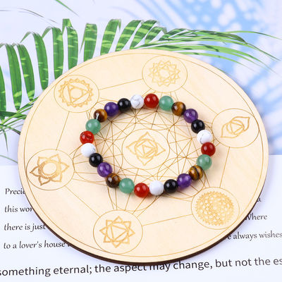 Handgemaakte Elastiek Kristal Edelsteen Perlen Angst Healing Armband