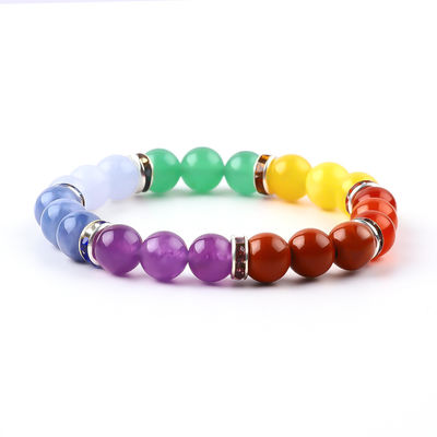 4mm/6mm/8mm/12mm Handgemaakt Crystal 7 Chakra Armband Lengte 18cm