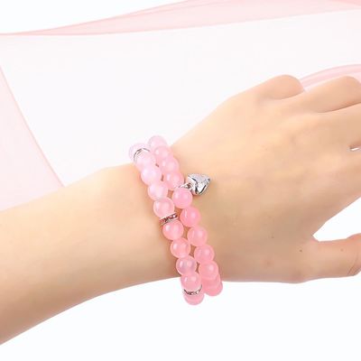 8mm Rozenkwarts Edelsteen Perlen Armband Genezende Energie Charme Juwelen