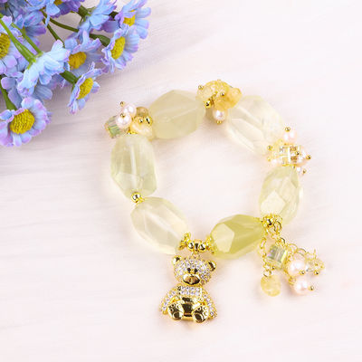 Handgemaakte edelsteen armband verstelbare amuletten citroen armbanden natuursteen parel sieraden voor feest dagelijks dragen