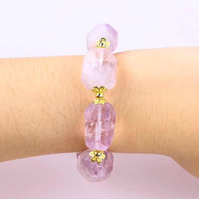 Handgemaakte edelsteen armband verstelbare amuletten Amethyst armbanden natuursteen parel sieraden voor feest dagelijks dragen