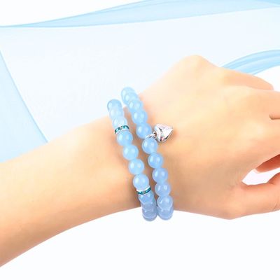 8mm Amethyst Blauw Aquamarijn Edelsteen Armbanden Kristal Healing