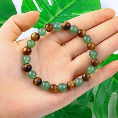 Handgemaakte elastische vrouwen healing stone kristal armbanden voor positieve energie