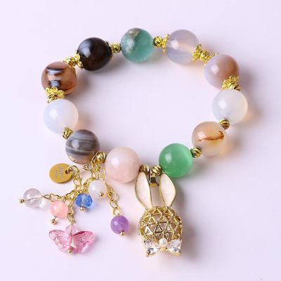 Genezende kracht 10mm edelsteen met kralen ronde armbanden met prachtige charmes