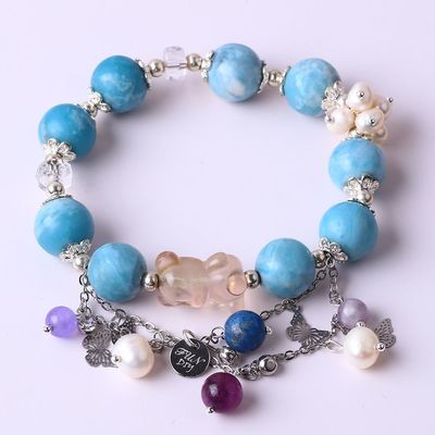 Genezende kracht 10mm edelsteen met kralen ronde armbanden met prachtige charmes