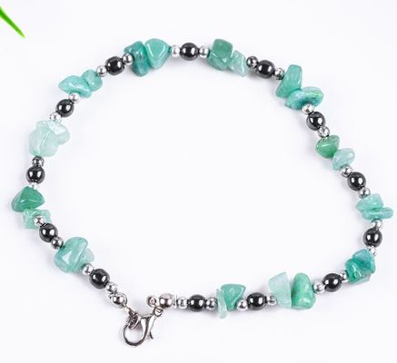 Hematite steen enkelband Armbanden met kristal chip grind steen enkelketting sieraden
