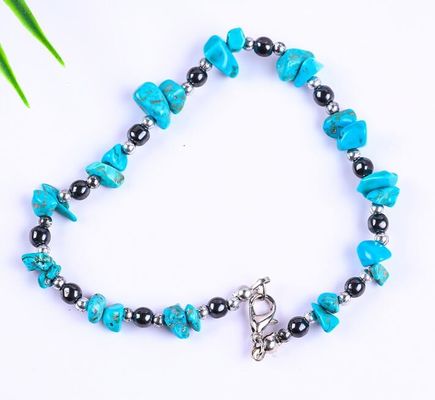 Hematite steen enkelband Armbanden met kristal chip grind steen enkelketting sieraden