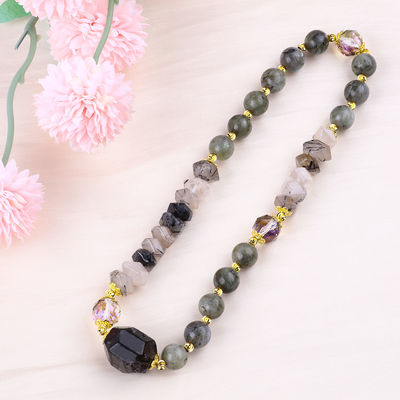 Handgemaakte Labradorite Multifacta en Ronde Dubbellaag Stretch Perlen Armband Voor Gift geven