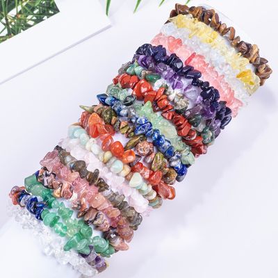 Onregelmatige splinterkorrel Grijvel Genezende energie Chakra Natuurlijke steen Armband OEM ODM