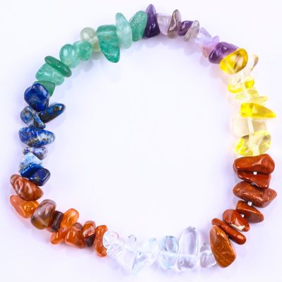 Onregelmatige splinterkorrel Grijvel Genezende energie Chakra Natuurlijke steen Armband OEM ODM