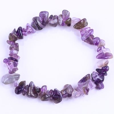 Onregelmatige splinterkorrel Grijvel Genezende energie Chakra Natuurlijke steen Armband OEM ODM