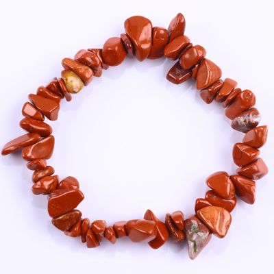 Onregelmatige splinterkorrel Grijvel Genezende energie Chakra Natuurlijke steen Armband OEM ODM
