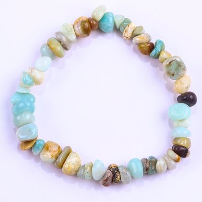 Onregelmatige splinterkorrel Grijvel Genezende energie Chakra Natuurlijke steen Armband OEM ODM