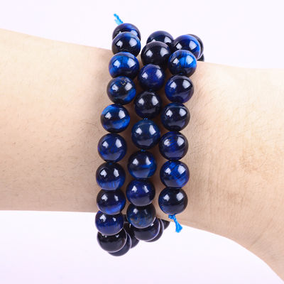 8 mm natuurlijke donkerblauwe tijger oog edelsteen kristalsteen kraal voor sieraden maken