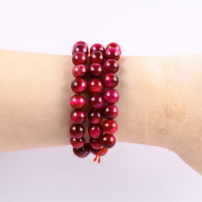 8mm Roze Rood Tiger Eye Edelsteen Genezend Roze Kristallen Steen Perlen Voor Juwelen maken
