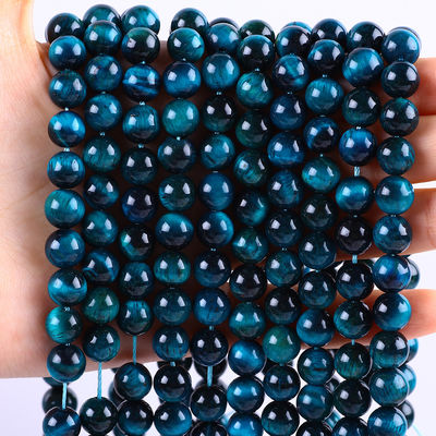 8mm Blauwe Tiger's Eye Edelsteen Healing Crystal Stone Perlen Voor Juwelen maken