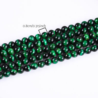 8mm Groene tijgeroog Edelsteen Healing Kristallen Steen Perlen Voor Juwelen