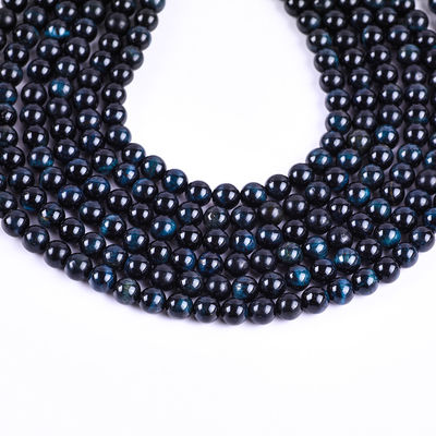 8mm Ink Blauw tijgeroog Edelsteen Roze Kristallen Steen Perlen Voor Juwelen