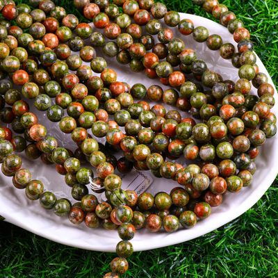 Unakite Ronde Perlen Natuurlijk Kristal Edelsteen Verschillende Perlen Grootte Losse Perlen Strengen voor DIY Juwelen maken