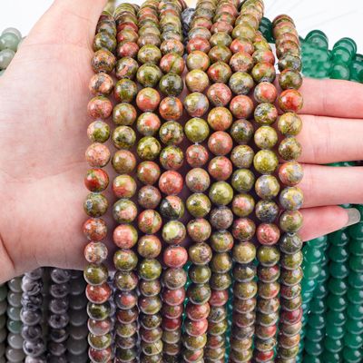 Unakite Ronde Perlen Natuurlijk Kristal Edelsteen Verschillende Perlen Grootte Losse Perlen Strengen voor DIY Juwelen maken