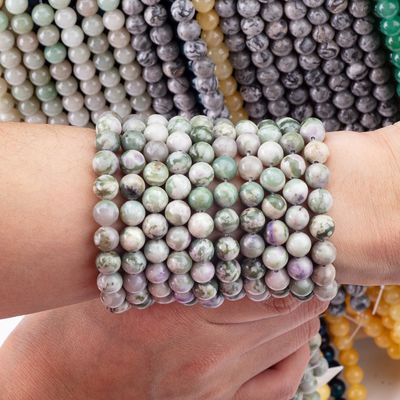 Lucky Jade Ronde Perlen Natuurlijk Kristal Edelsteen Verschillende Perlen Grootte Losse Perlen Strengen voor DIY Juwelen maken