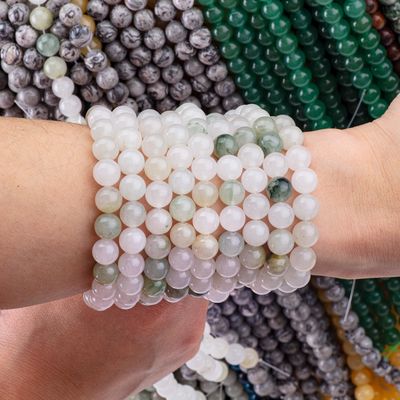 Tian Shan Groene Jade Ronde Perlen Natuurlijke Kristallen Edelsteen Verschillende Perlen Grootte Losse Perlen Strengen voor DIY Juwelen maken