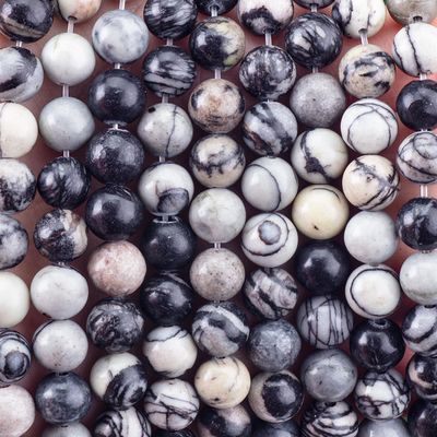 8mm natuurlijke roze zebra steen edelsteen kralen helende kristalsteen kralen voor sieraden maken
