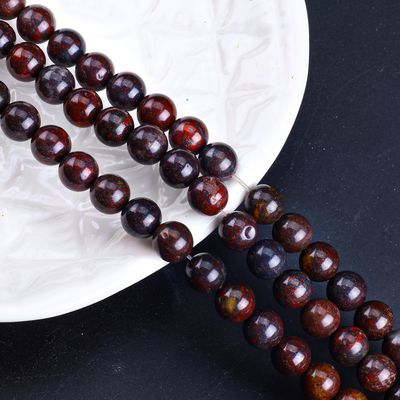 Rode bloem jaspis ronde kralen natuurkristal edelsteen verschillende grootte losse kralen strengen voor zelfstandig sieraden maken