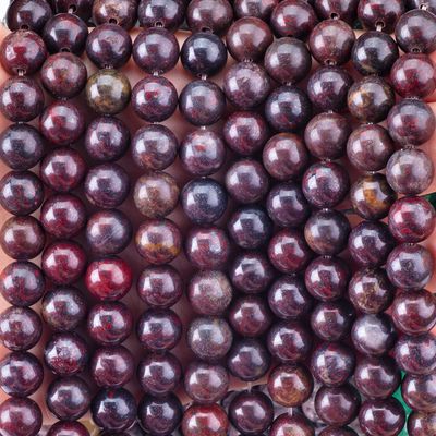 Rode bloem jaspis ronde kralen natuurkristal edelsteen verschillende grootte losse kralen strengen voor zelfstandig sieraden maken