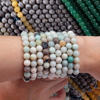 Amazonite ronde kralen natuurkristal edelsteen verschillende grootte van de kralen losse kralen strengen voor het maken van juwelen