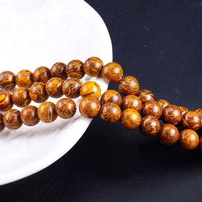 Gouddraadige jade ronde kralen natuurkristallen edelsteen losse kralen strengen voor zelfstandig sieraden maken