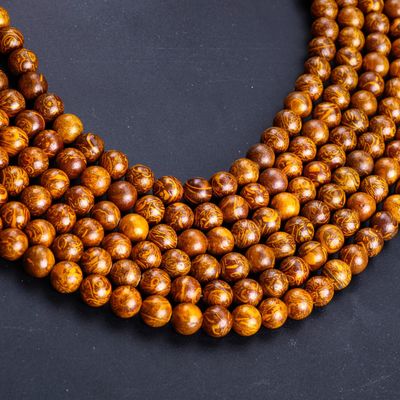 Gouddraadige jade ronde kralen natuurkristallen edelsteen losse kralen strengen voor zelfstandig sieraden maken
