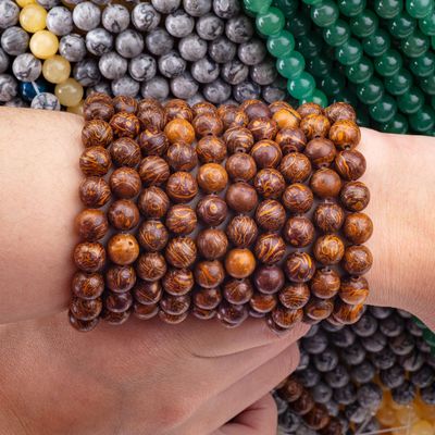 Gouddraadige jade ronde kralen natuurkristallen edelsteen losse kralen strengen voor zelfstandig sieraden maken