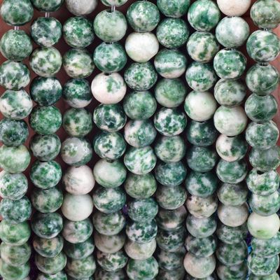 Blauw gevlekte ronde kralen natuurkristallen edelsteen losse kralen strengen voor zelfstandig sieraden maken