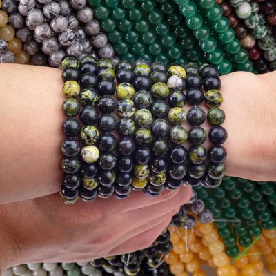 Serpentine Jade Ronde Perlen Natuurlijk Kristal Edelsteen Losse Perlen Strengen voor DIY Juwelen maken