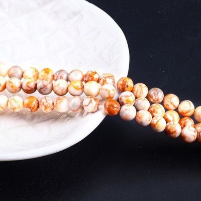 8mm Red Network Stone Gemstone Healing Crystal Stone Beads voor het maken van juwelen
