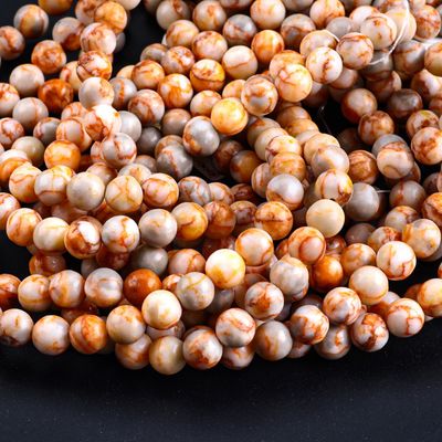 8mm Red Network Stone Gemstone Healing Crystal Stone Beads voor het maken van juwelen