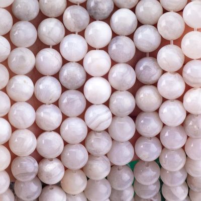 8 mm wit gek kant agate losse kralen OEM ODM voor zelfstandig ambacht