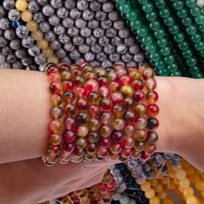 8 mm heldere bloem agate edelsteen helende kristalsteen kraal voor sieraden maken