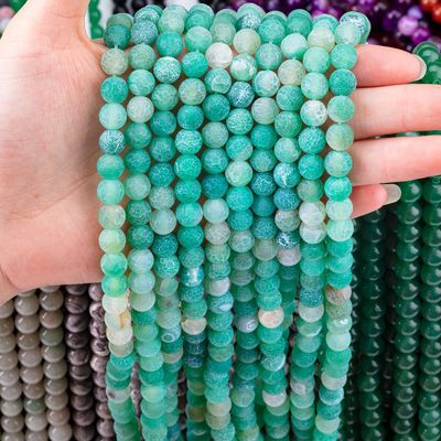 Gepolijste 8 mm groene natuurlijke amethist kristallen kraal voor armband halsketting