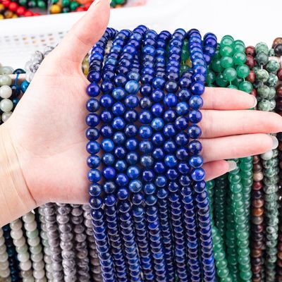 Halve edelsteen lapislazuli ronde kralen kristal edelsteen losse kralen strengen voor zelfstandig sieraden maken
