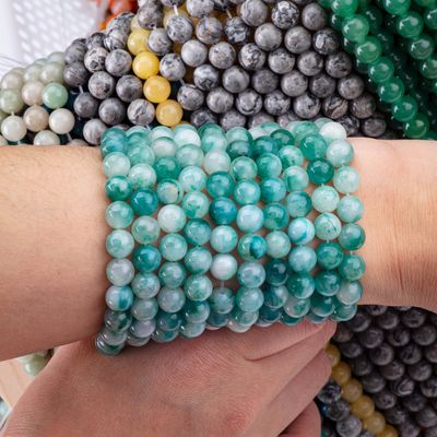 8 mm blauwe jade edelsteen kralen helende kristalsteen kralen voor sieraden maken