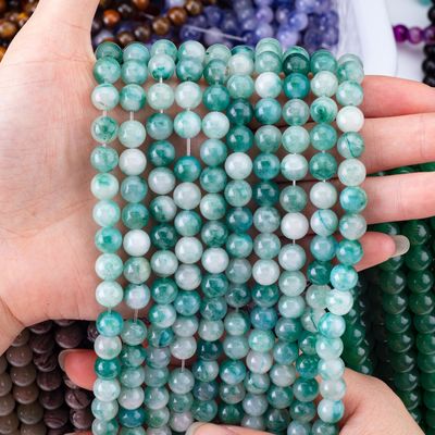 8 mm blauwe jade edelsteen kralen helende kristalsteen kralen voor sieraden maken