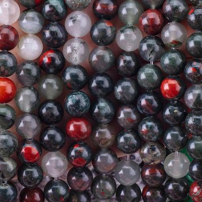 8mm Afrikaanse Bloedsteen Edelsteen Healing Kristalsteen Perlen Voor Juwelen maken