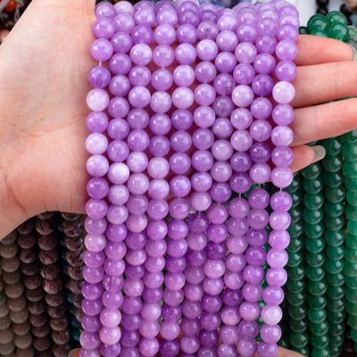 8mm violette jade edelsteen kralen helende kristalsteen kralen voor sieraden maken