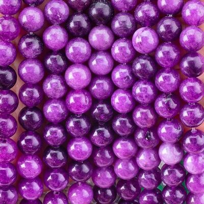 8mm donkere violette jade edelsteen kralen helende kristalsteen kralen voor sieraden maken