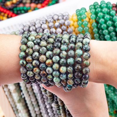 Handgemaakte DIY Juwelen Maken 8mm Afrikaanse Turquoise Crystal Beads Loose Gemstone Beads